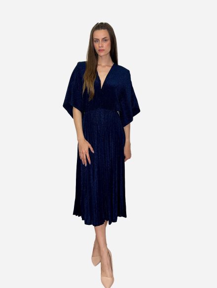 Plisirana haljina s lurex nitima